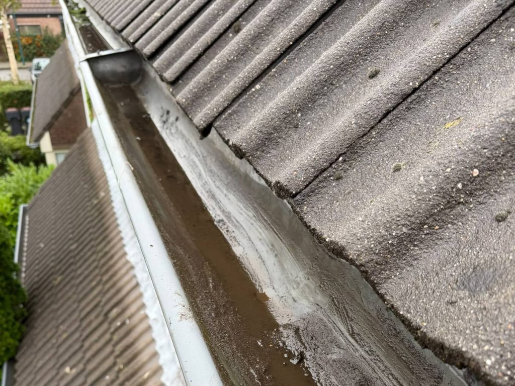Dakgoot schoonmaken in Noordwijk door Dakdekker Specialist de Duinen